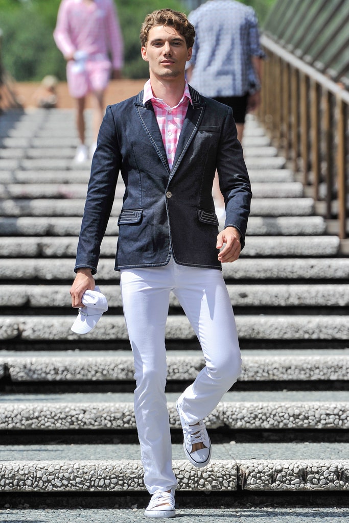 pink cotton short-sleeve collared fitted checked shirt