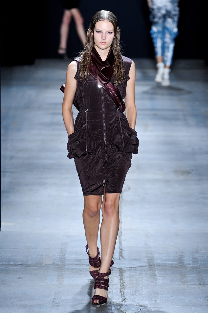 brown silk sleeveless dress