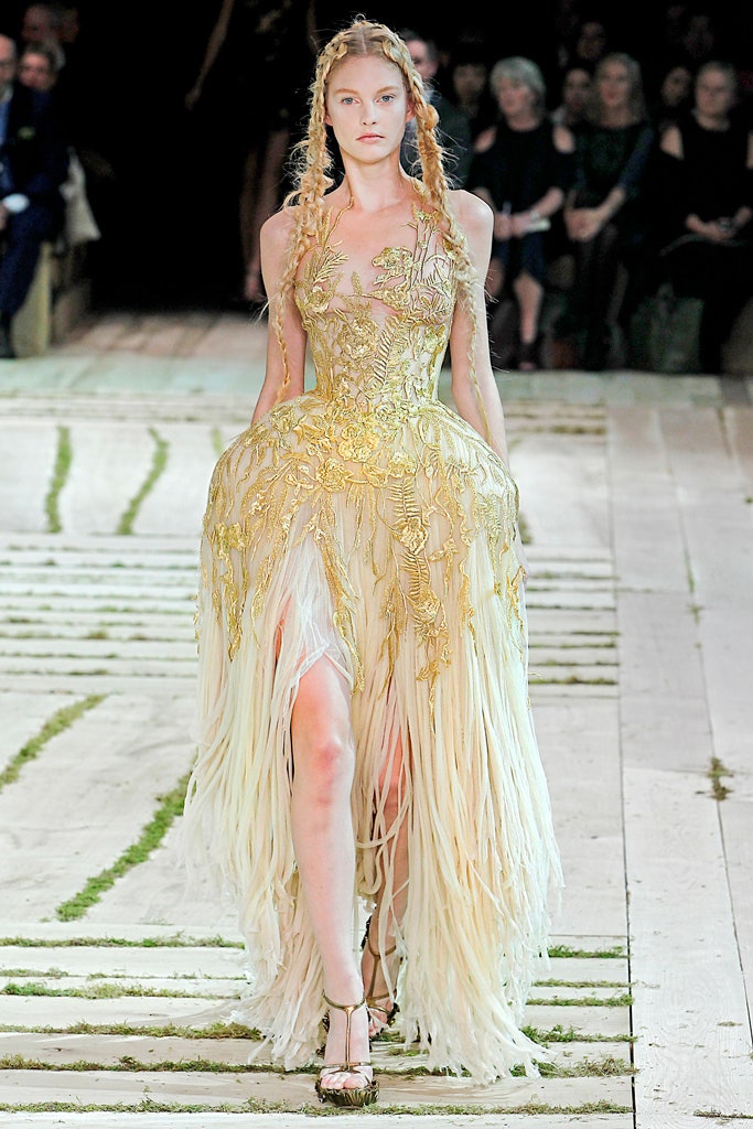 gold embroidered maxi gown