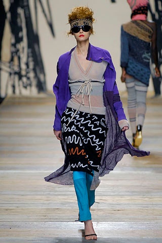 purple silk jacket with printed skirt