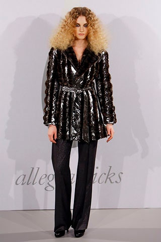 black vinyl fur coat and pants