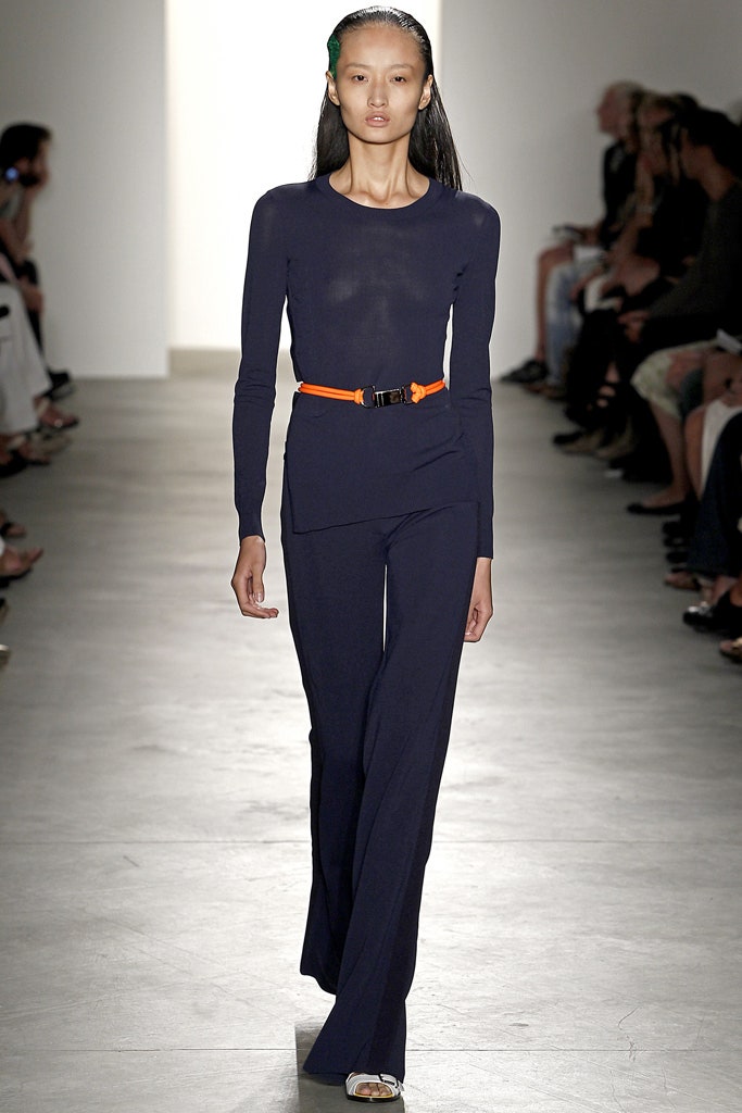 black leather zippered belt