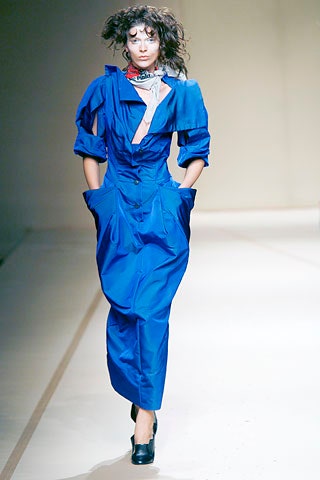 blue fitted long-sleeve dress