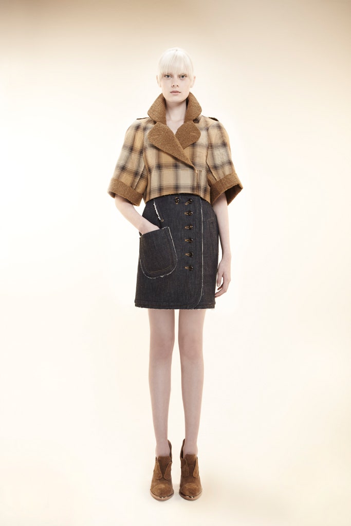 blue denim fitted buttoned pockets mini skirt