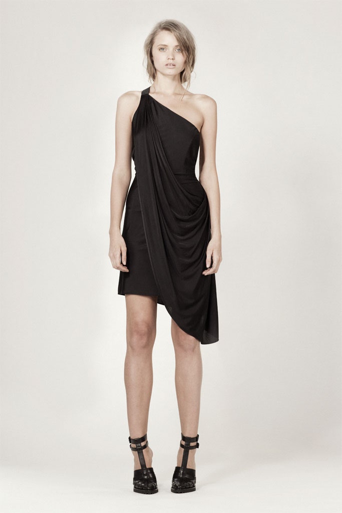 black silk sleeveless dress