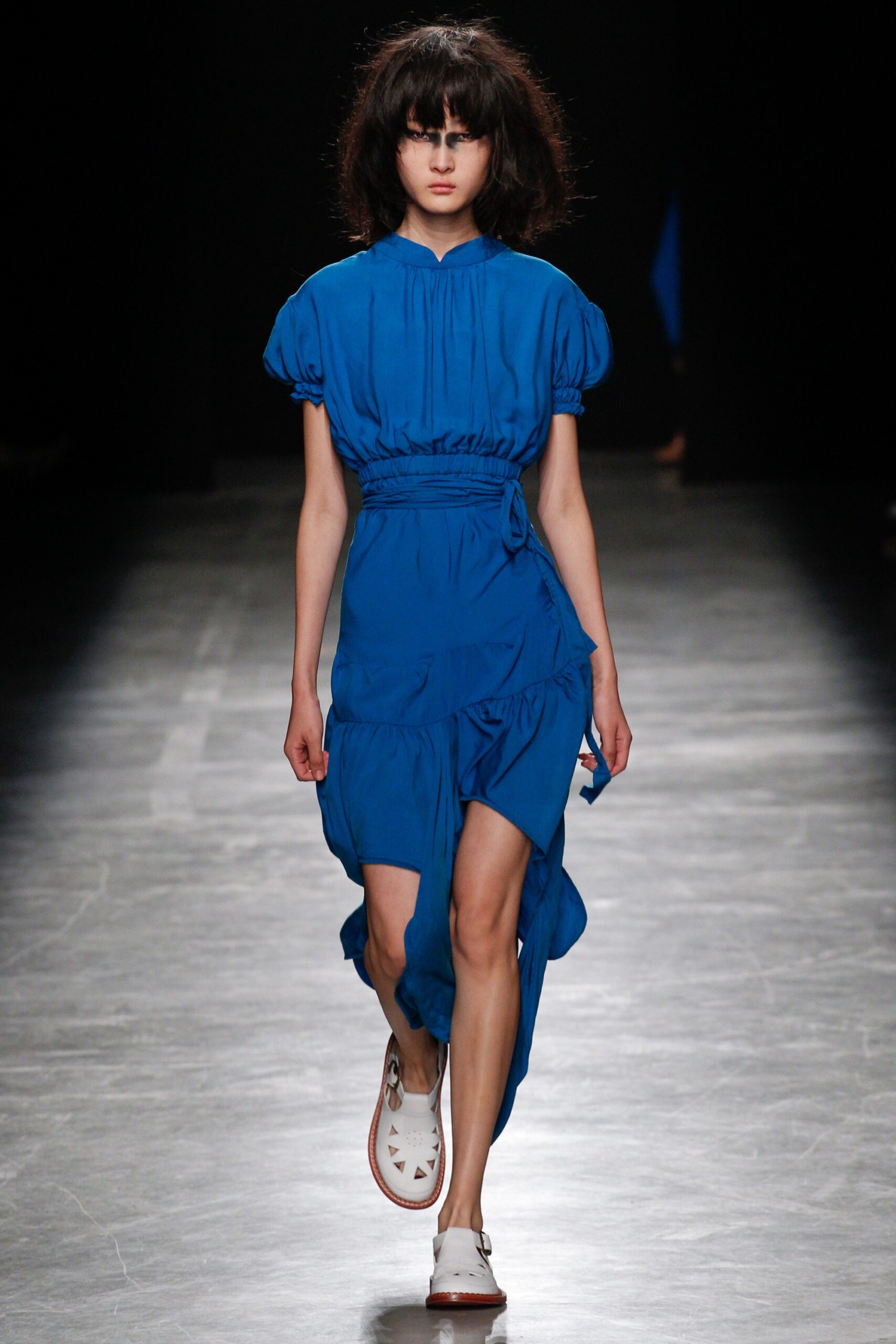 blue relaxed midi dress