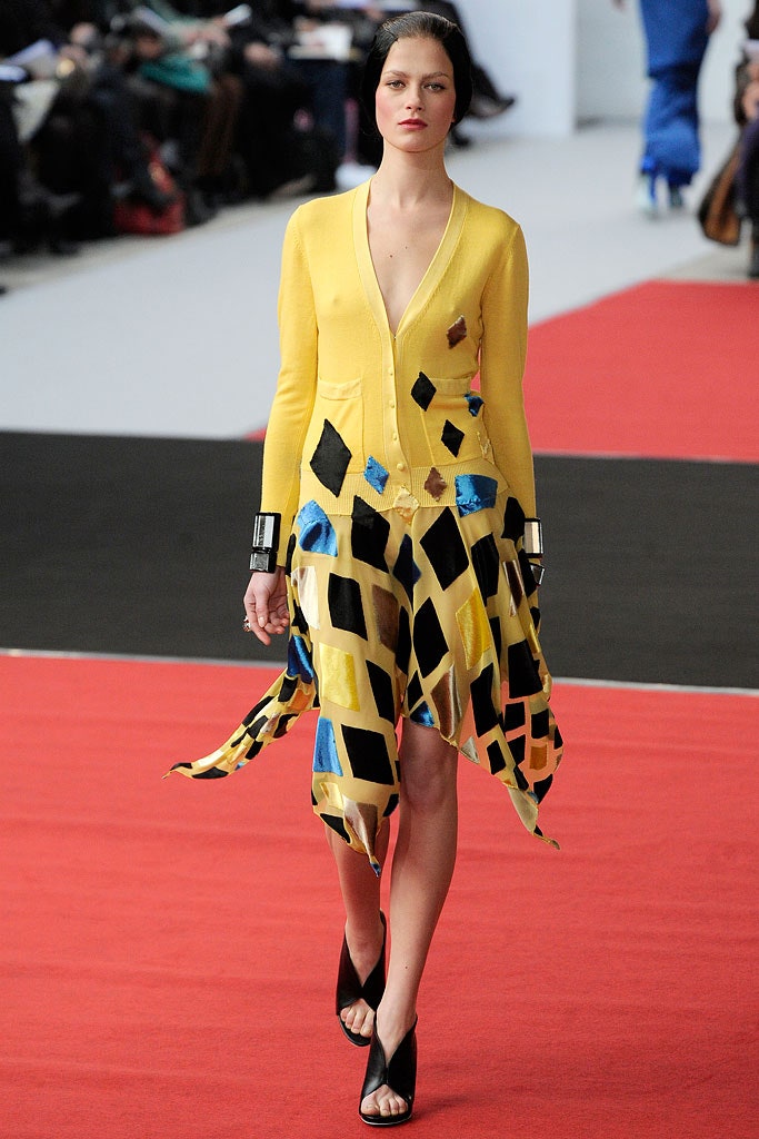 yellow printed midi dress