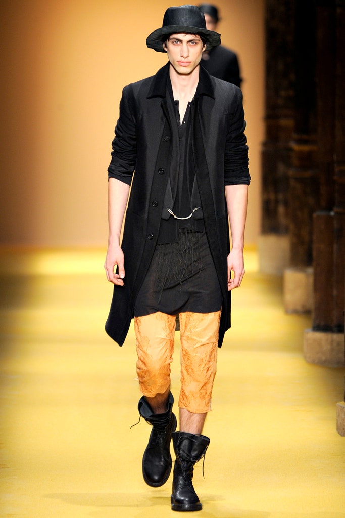 orange cotton relaxed cropped pants