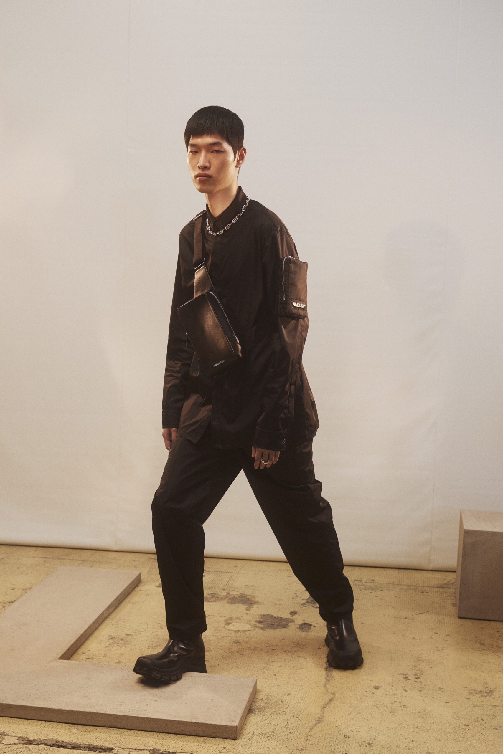 black relaxed top and pants