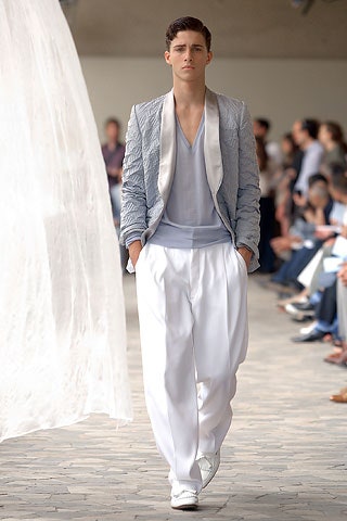 blue silk tailored blazer