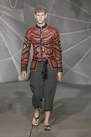 red silk long-sleeve collared fitted embroidered buttoned jacket