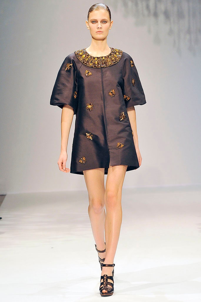 black silk embroidered mini dress