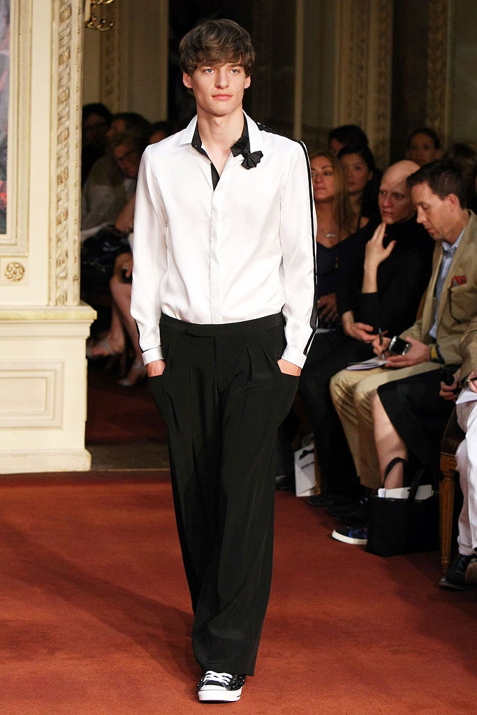 white silk long-sleeve collared relaxed buttoned shirt