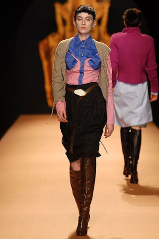 blue pink fitted blouse with cardigan