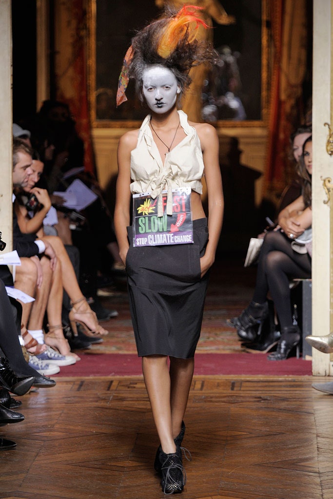 white ruffled blouse and black pencil skirt