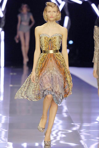 multi-colored pleated midi dress