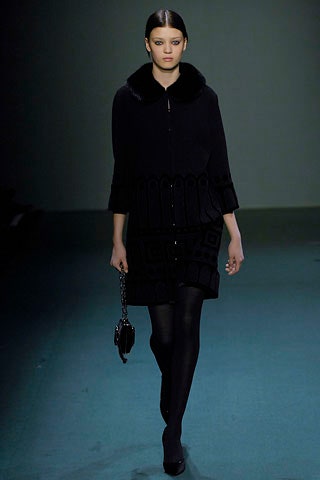 black fitted wool coat