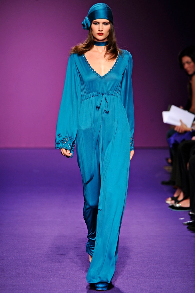 blue silk relaxed jumpsuit