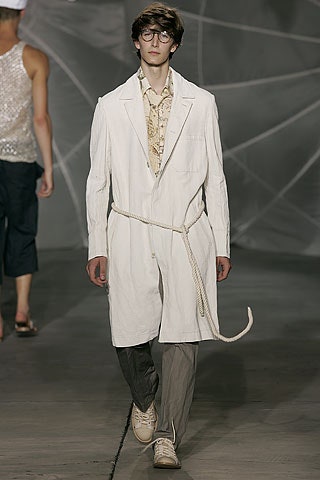 white cotton long-sleeve collared relaxed belted coat
