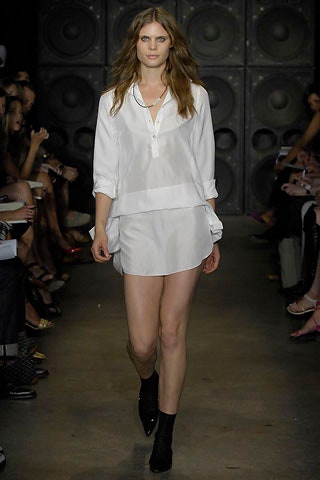 white silk relaxed shirt-dress