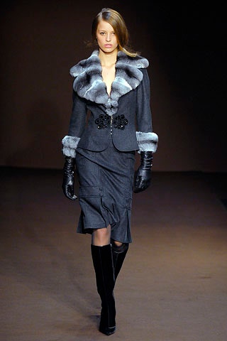 gray wool long-sleeve collared tailored buttoned embellished jacket