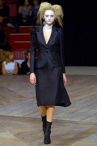 black silk blazer and dress