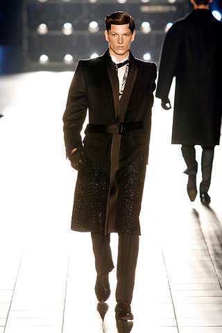 black silk tailored straight-leg pants