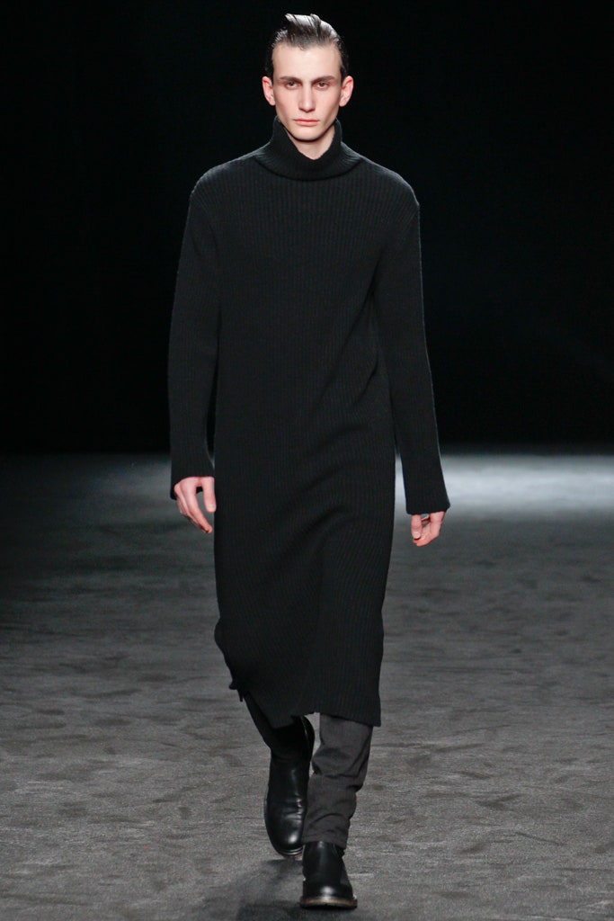 black knit turtleneck maxi dress