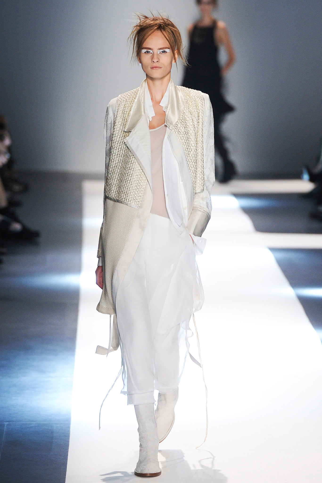 white relaxed coat and pants