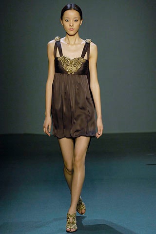brown silk sleeveless dress