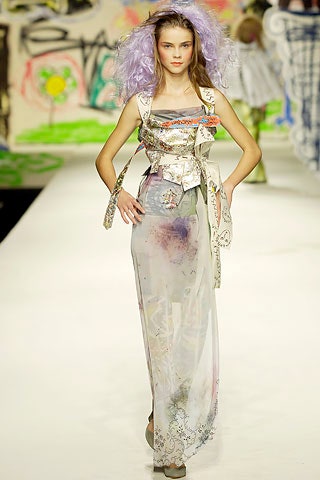 multi-colored silk sleeveless dress
