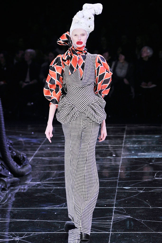 black and white printed jumpsuit with scarf