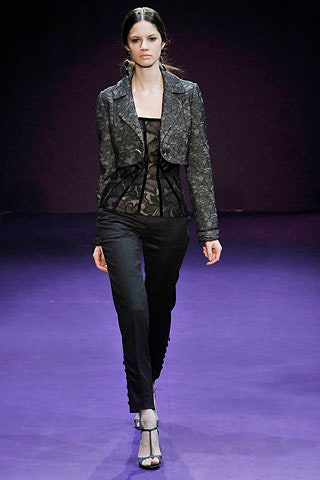 black silk jacket with mesh top
