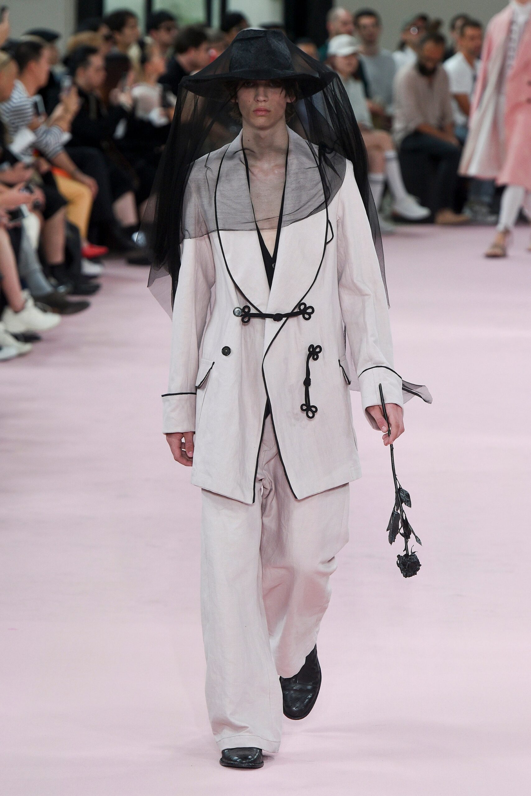 pink cotton relaxed straight-leg pants