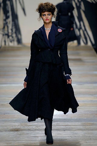 black wool fitted coat and dress