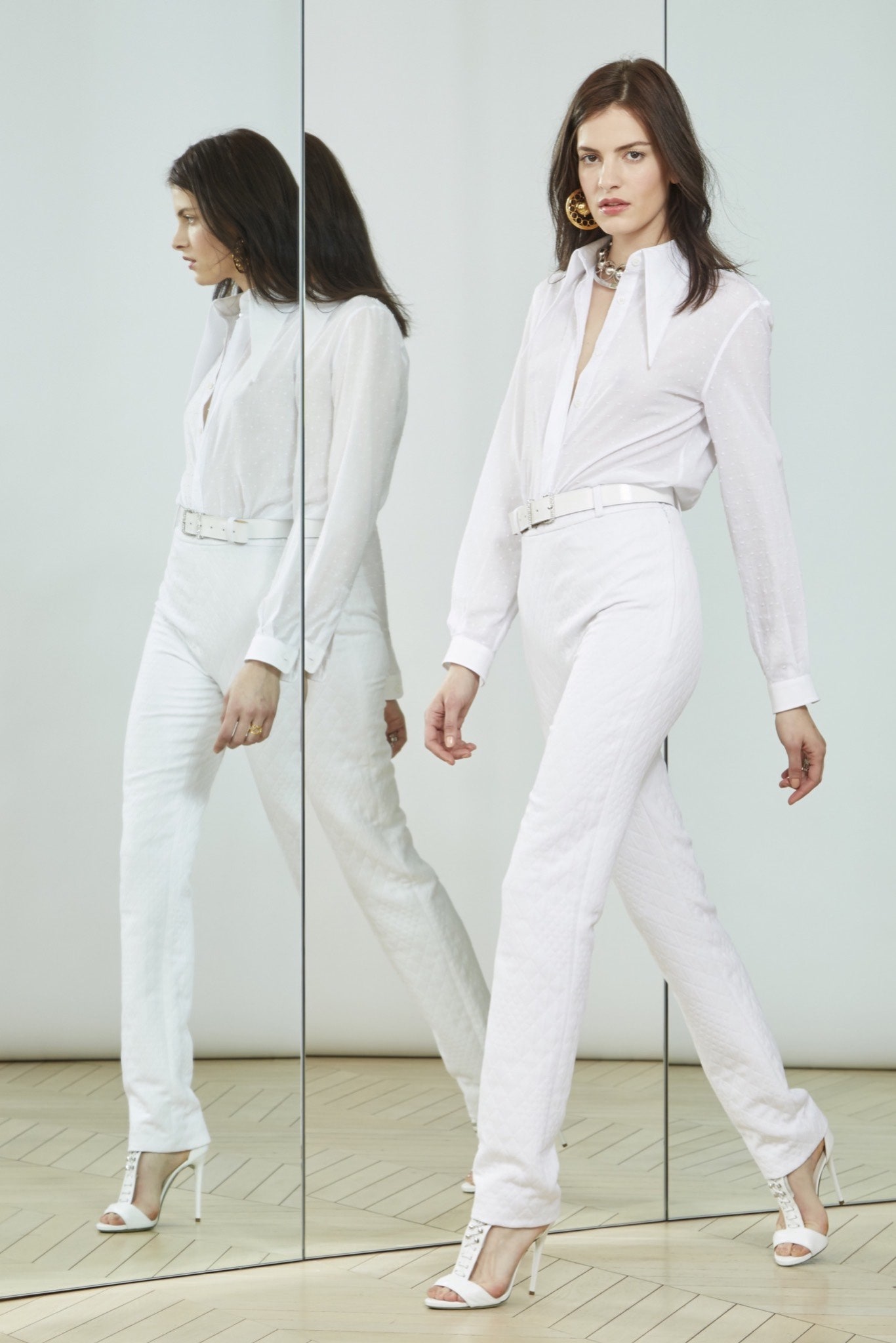 white fitted jumpsuit