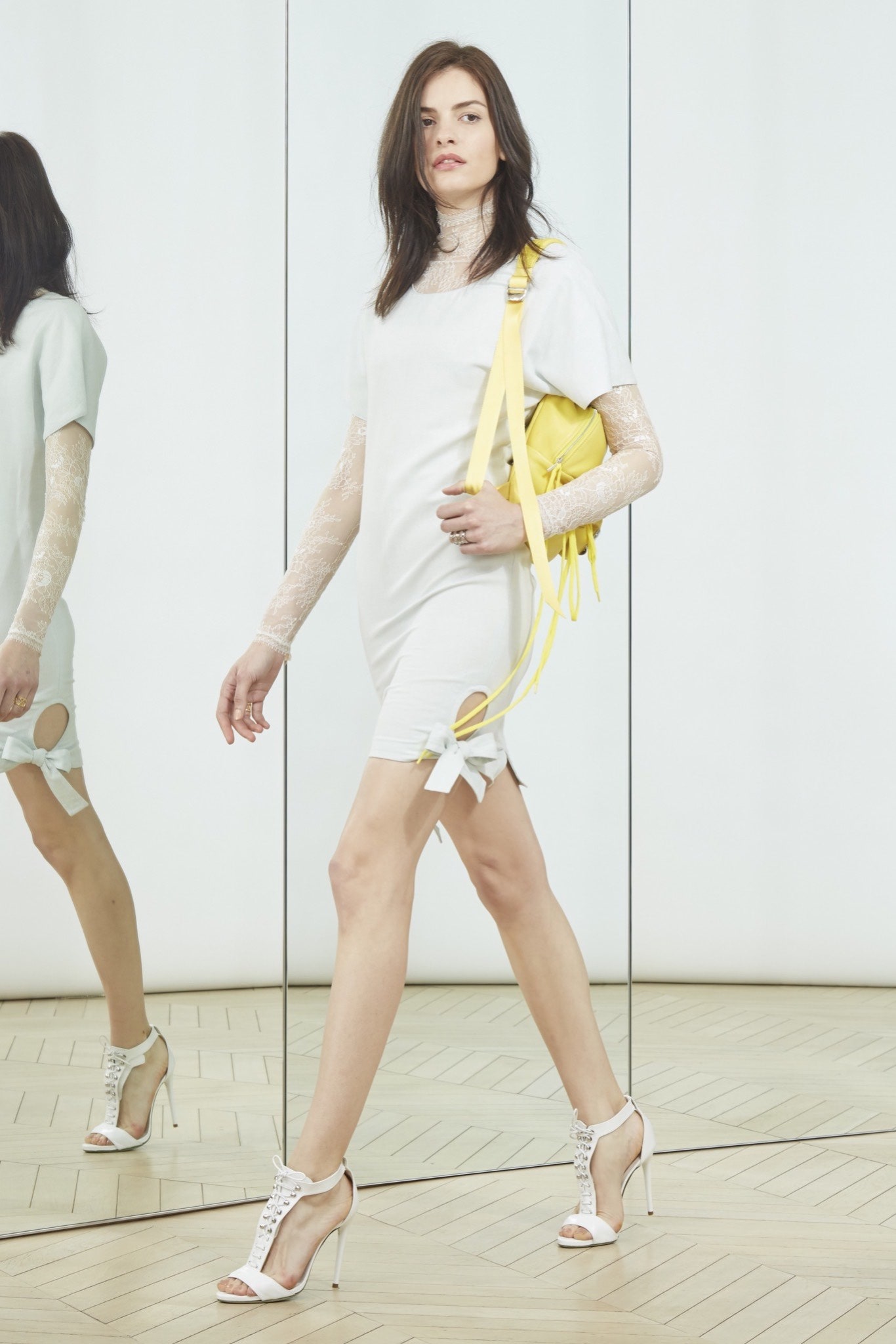 white fitted short dress