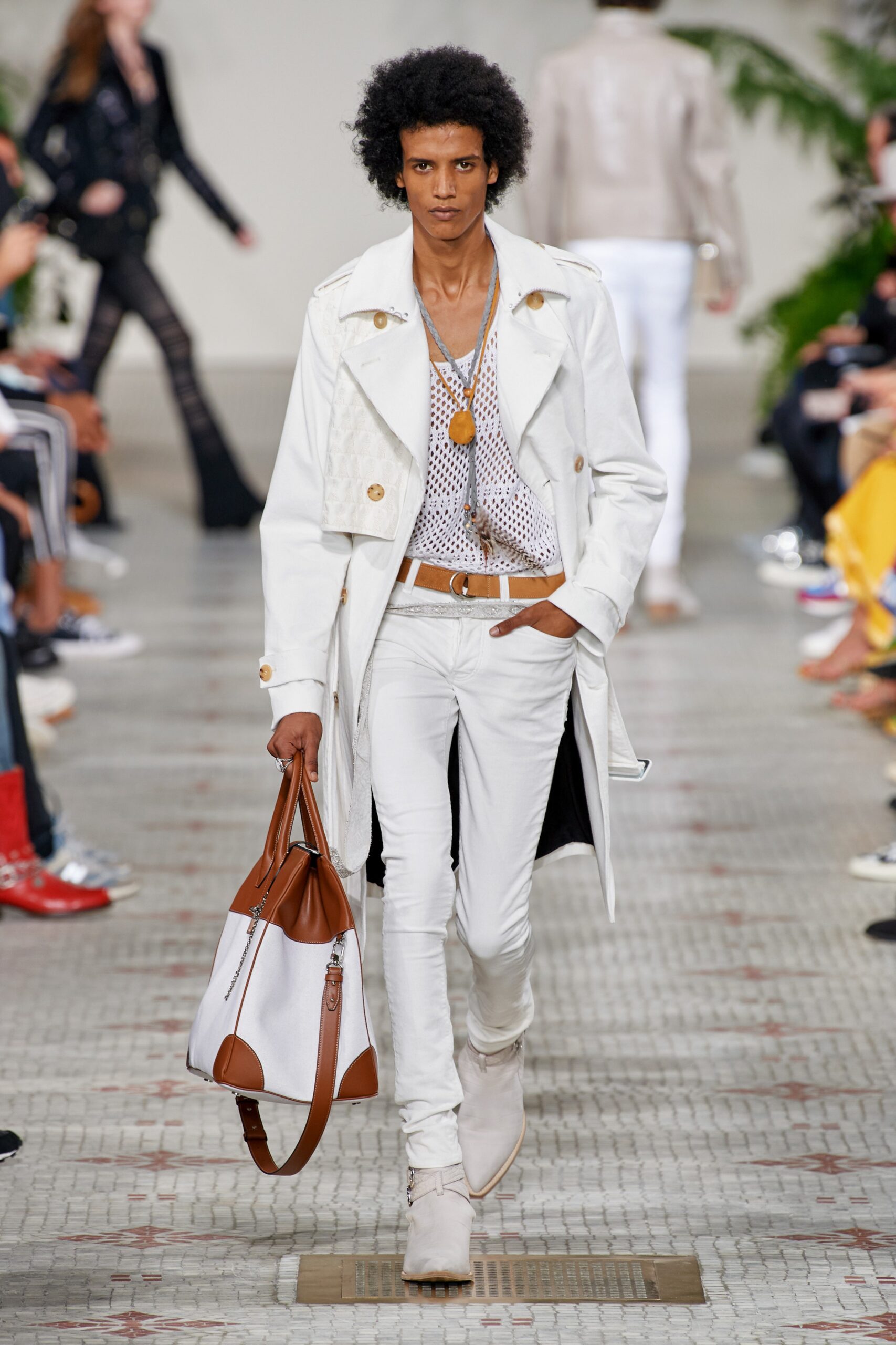 white leather structured bag