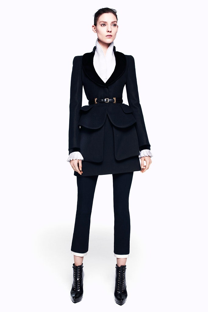 black tailored blazer with white shirt