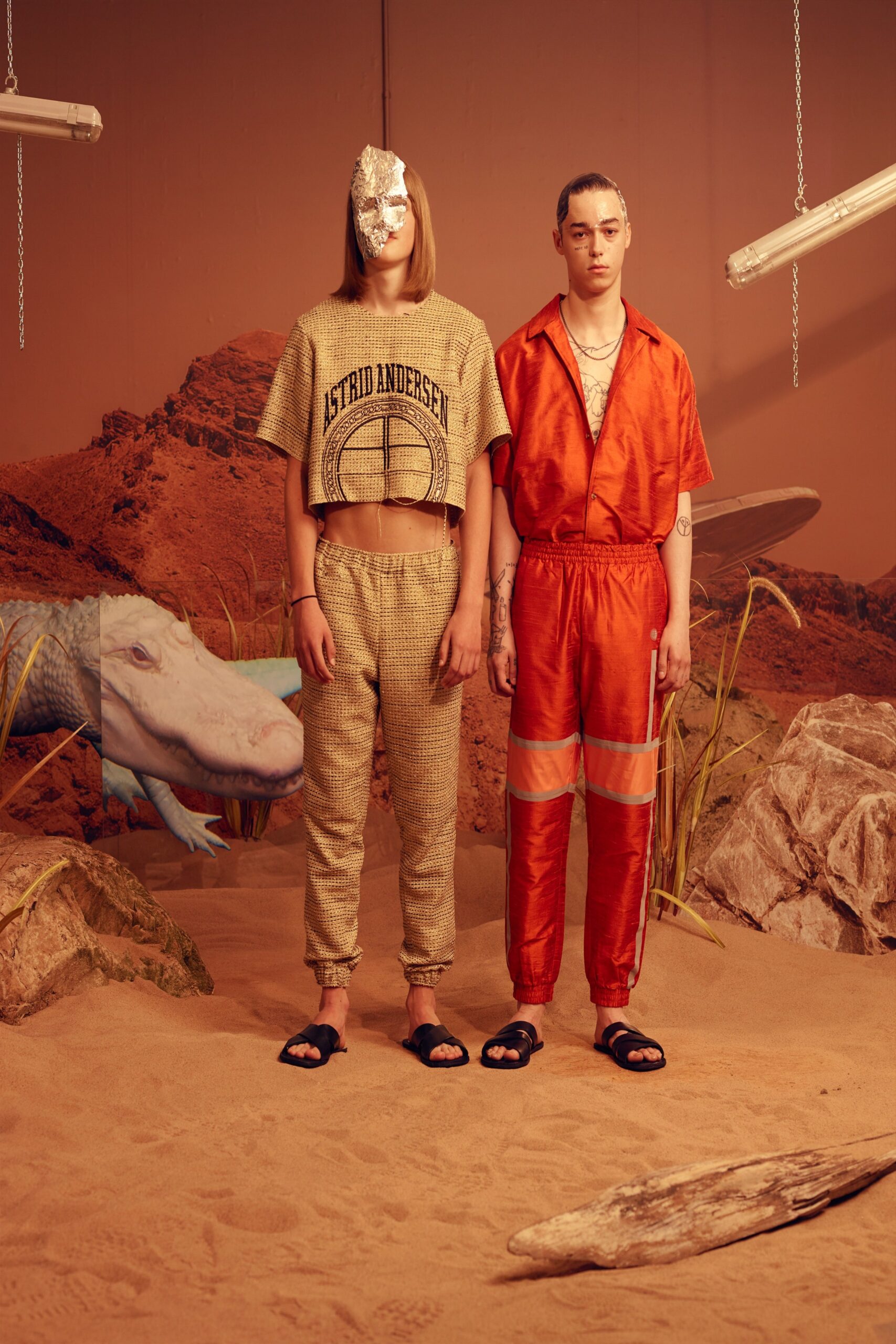 beige and orange relaxed outfits