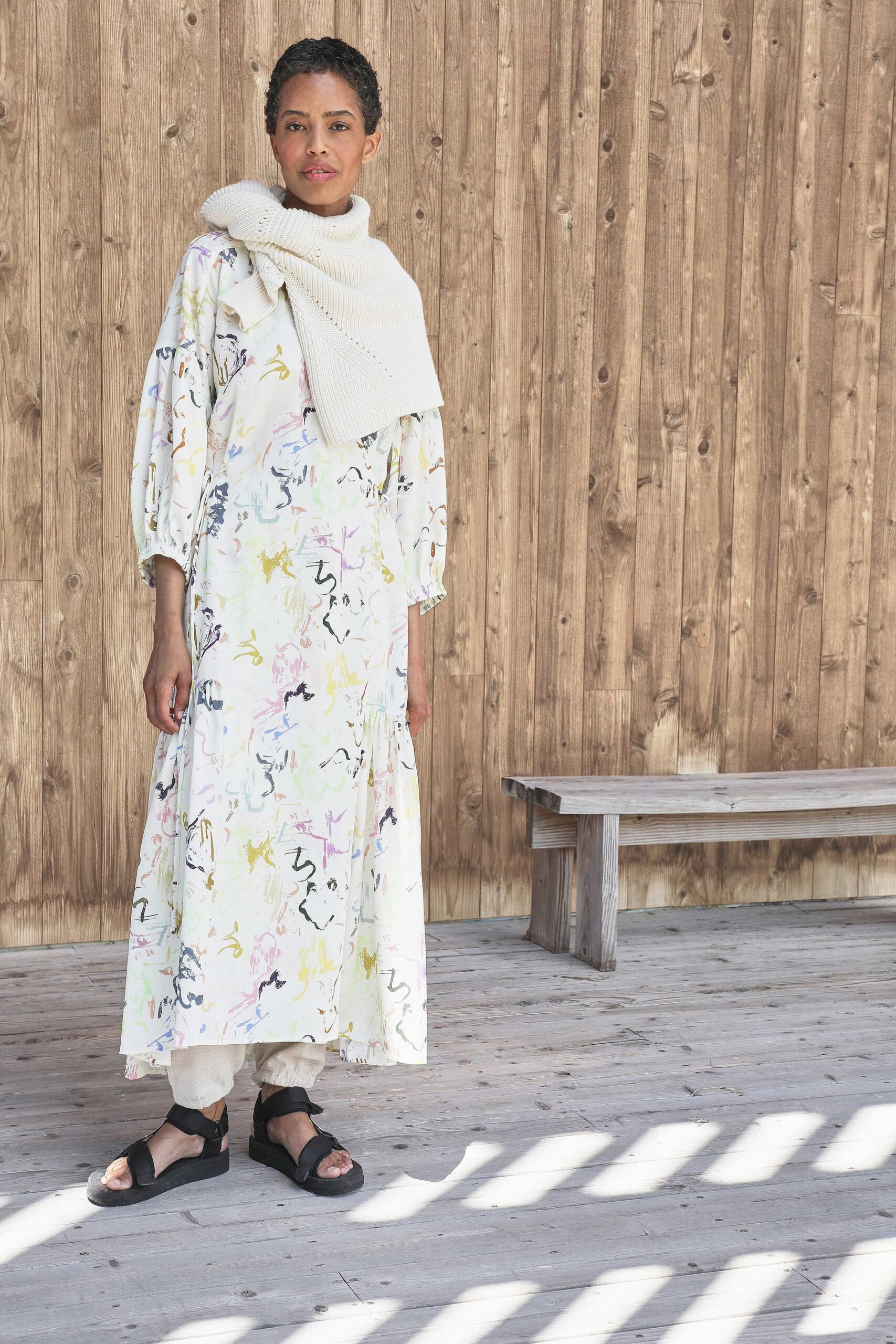 relaxed multi-colored maxi dress