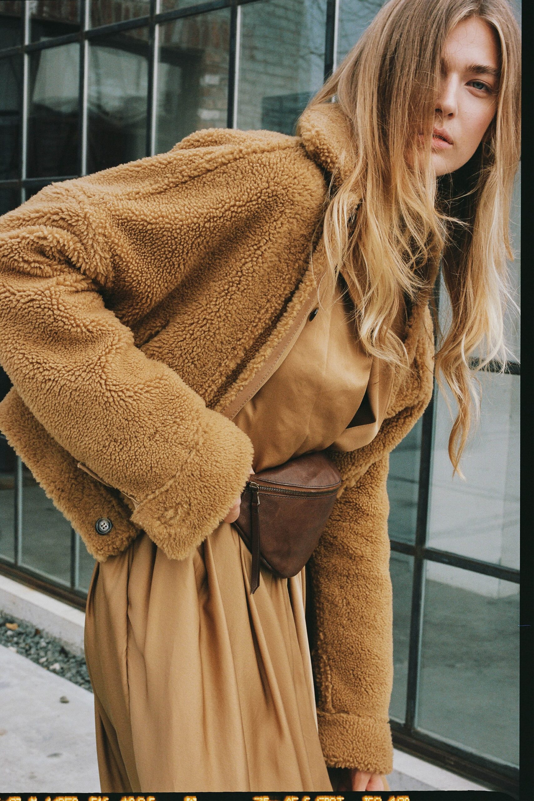 brown belted bag