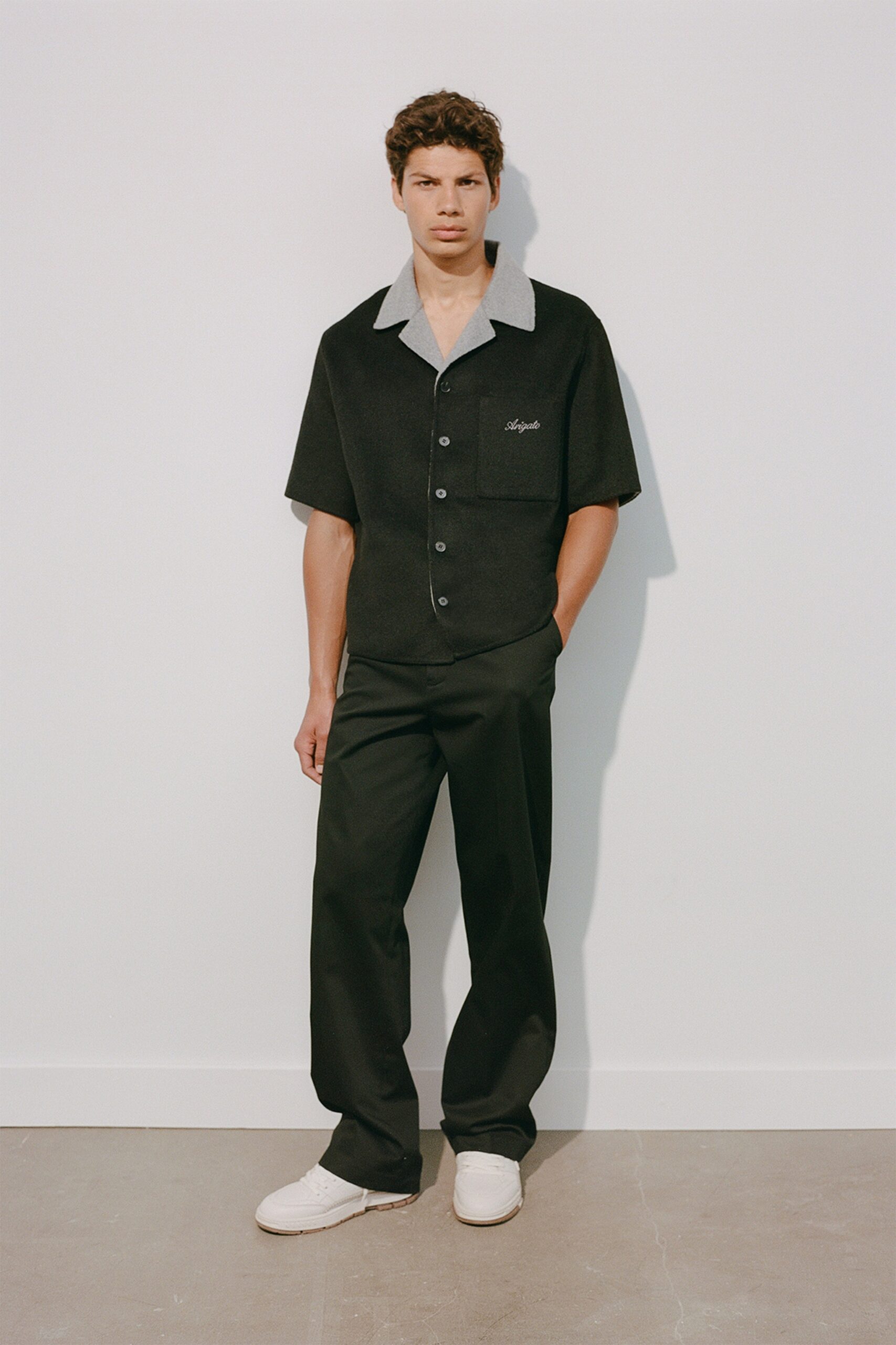 black relaxed shirt and pants