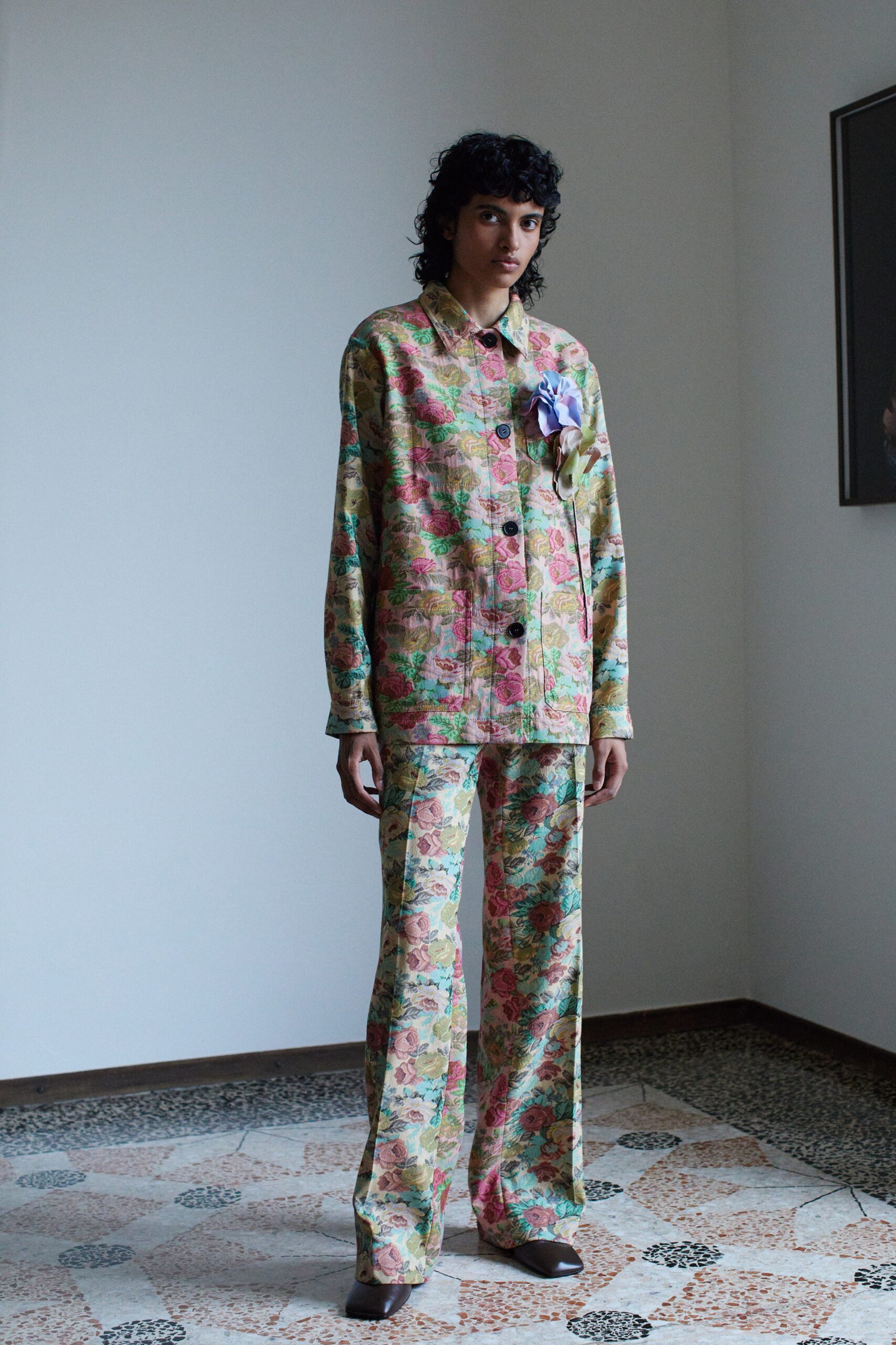 multi relaxed straight-leg pants
