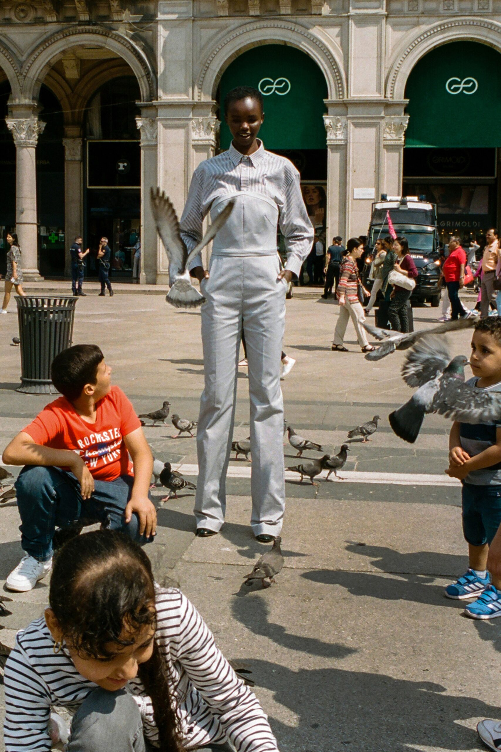 fitted gray cotton jumpsuit