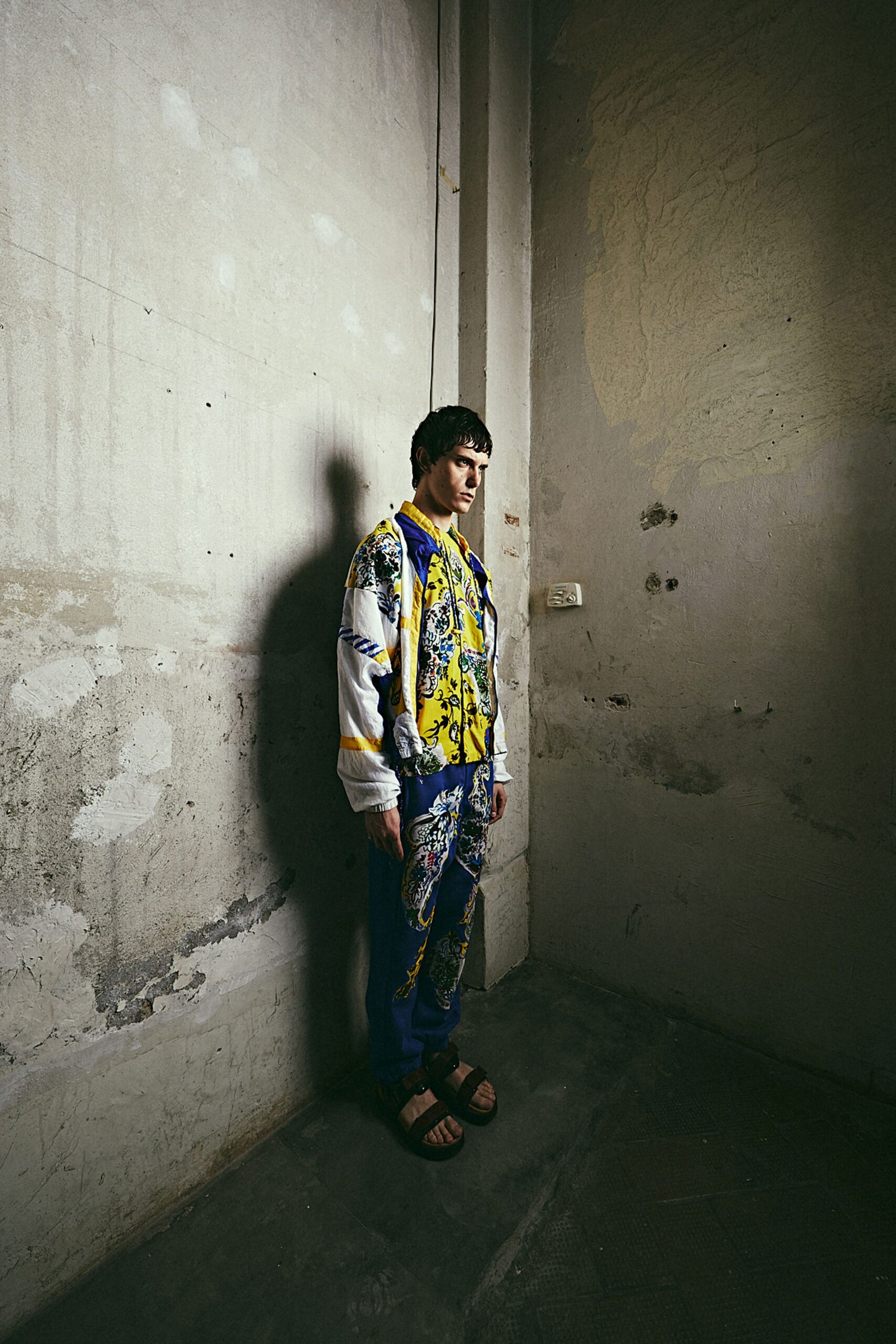 relaxed printed jacket and pants