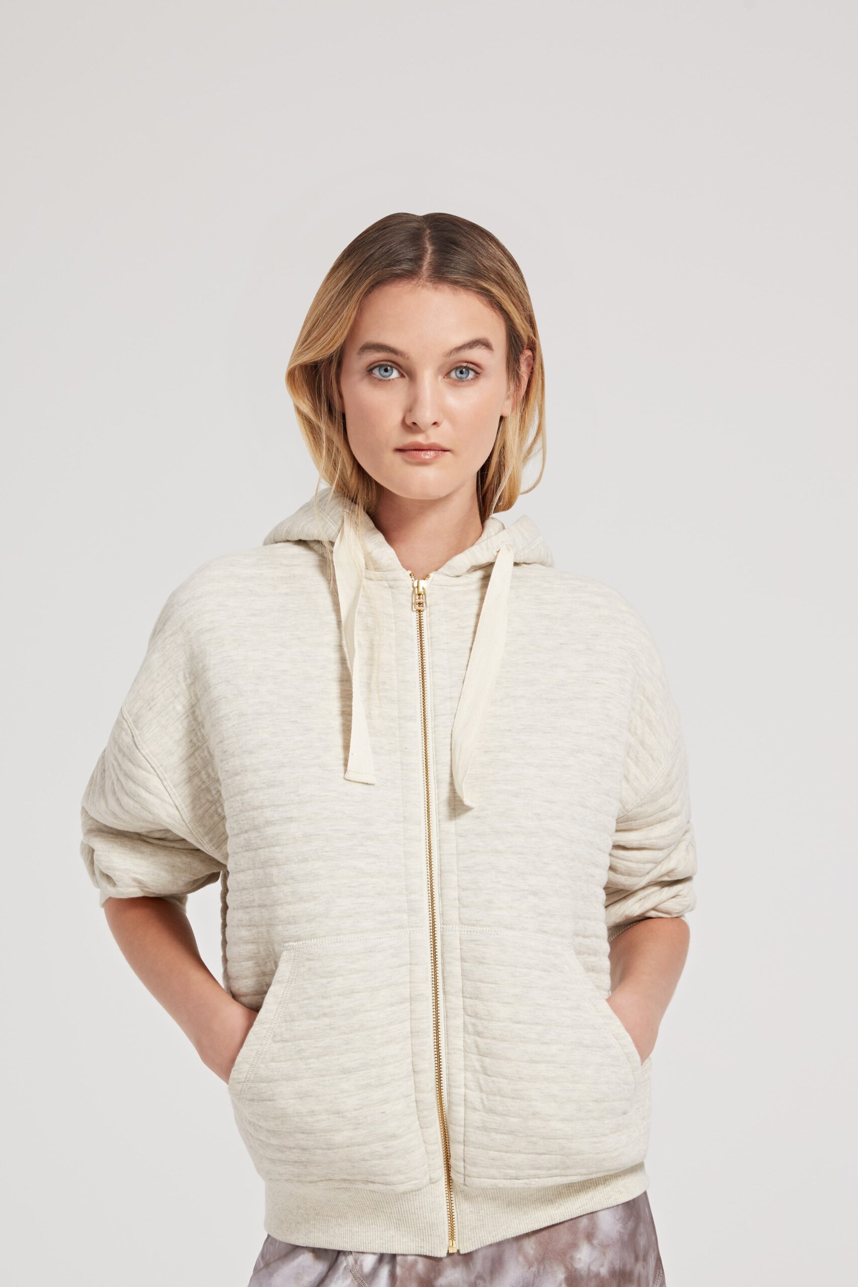 beige relaxed hoodie