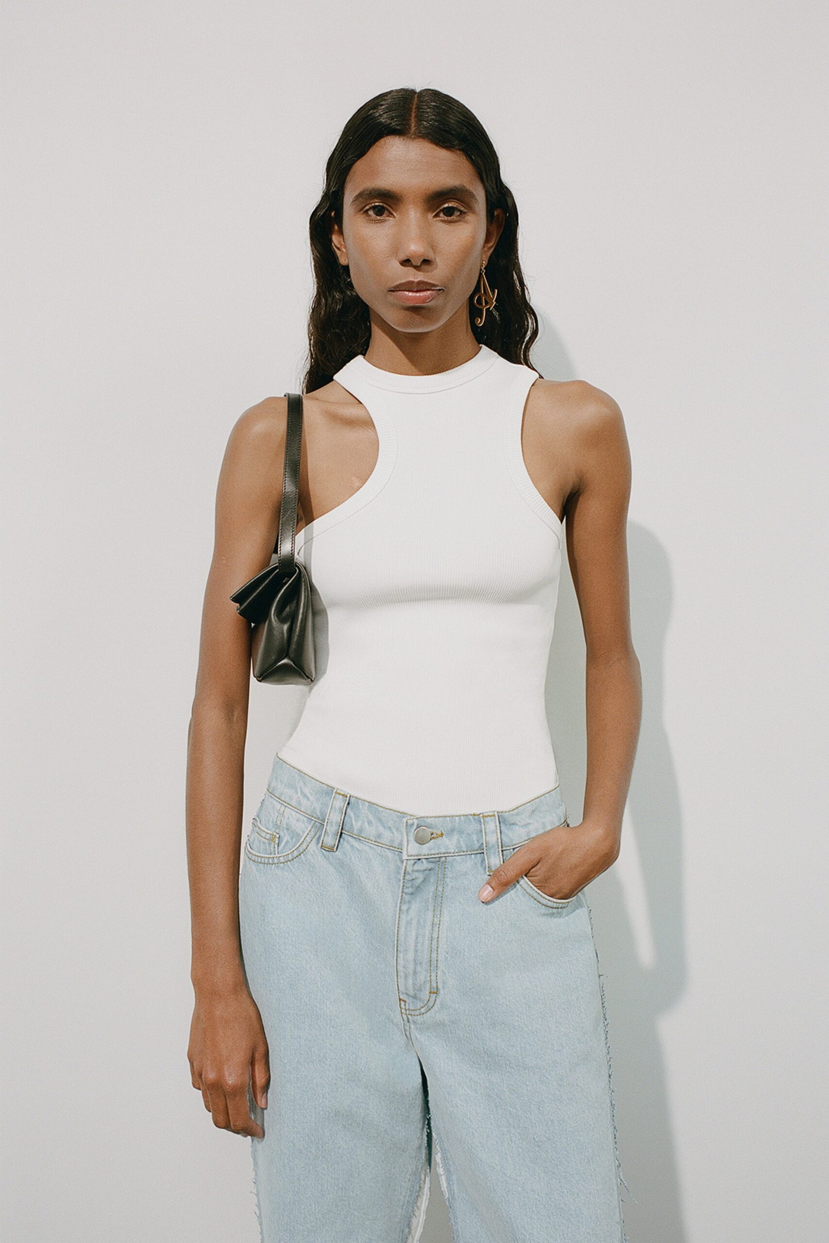 blue denim relaxed distressed jeans