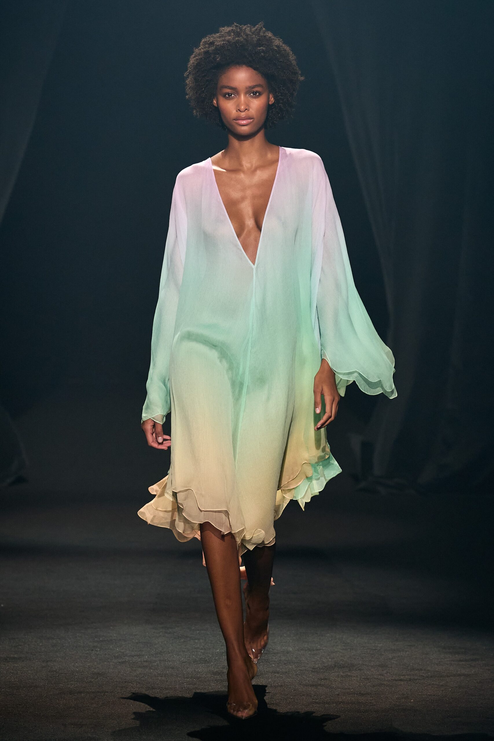 flowing tiered dress