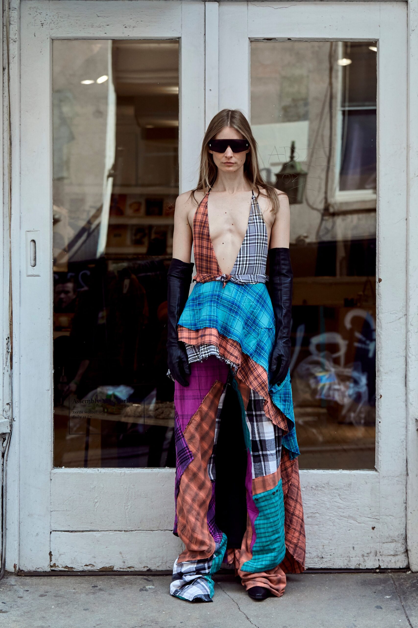 multi-colored layered maxi dress